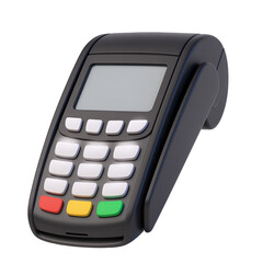 Streamline payments with this sleek black POS terminal, perfect for modern retail solutions and financial technology integrations promoting cashless transactions