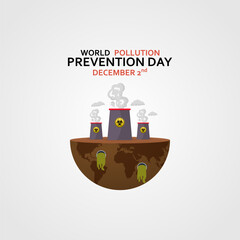 Vector graphic of World Pollution Prevention Day for World Pollution Prevention Day celebration.