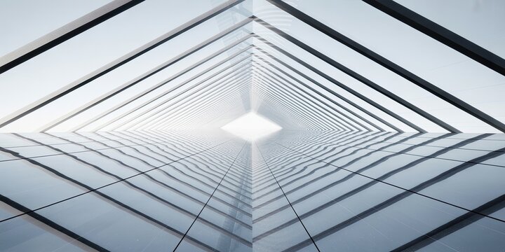 Modern architectural design with converging lines for dynamic concepts - Powered by Adobe