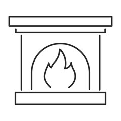  fireplace vector line web icon