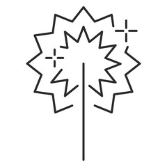 christmas fireworks line web icon