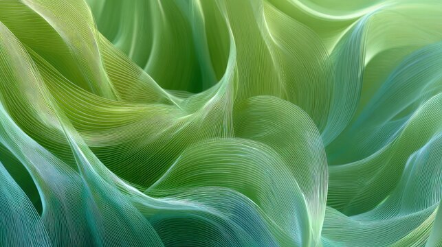 Organic abstract background architecture lines mimicking vines biophilic design soft green hues