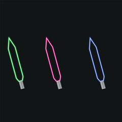 Neon Blade Set (Green, Magenta, Blue)