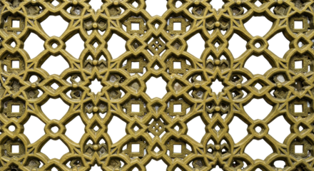 Ornate Architectural Pattern: An intricate architectural detail showcases a complex pattern, where geometric shapes and floral motifs converge to create a captivating design.