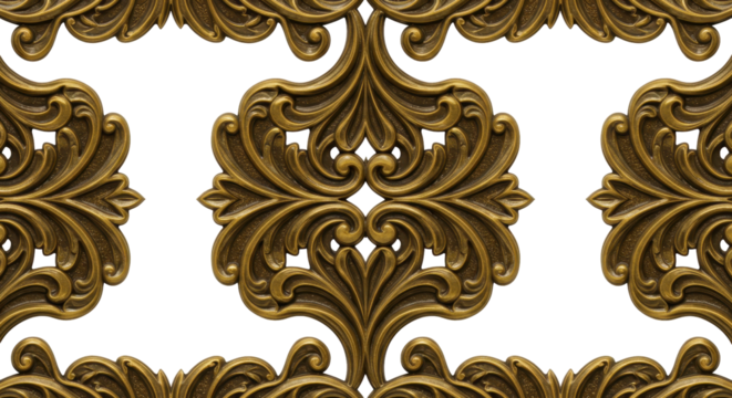 Ornate Golden Design: Intricate, golden scrollwork pattern, symbolizing elegance and luxury, adding a touch of grandeur and timeless beauty.