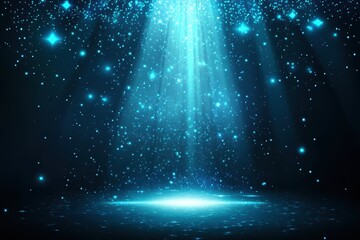 sparkle effect with spotlight and glowing light on abstract stadium scene, flare burst, glitter disco flash, futuristic glow, beam, laser ray, magic lens, transparent background vector shine