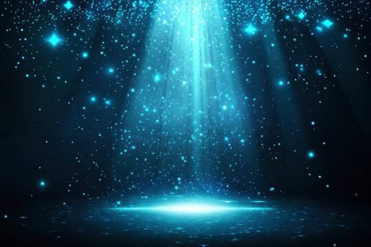 sparkle effect with spotlight and glowing light on abstract stadium scene, flare burst, glitter disco flash, futuristic glow, beam, laser ray, magic lens, transparent background vector shine - Powered by Adobe
