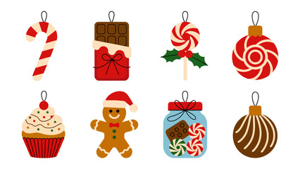 Festive Ornament Delights: An array of delightful ornaments, each a unique embodiment of holiday cheer, brings a playful and colorful touch to the season, filled with treats