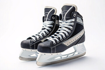 Get ready to glide with these sleek black ice skates, perfect for winter fun and figure skating adventures on frozen ponds and indoor rinks