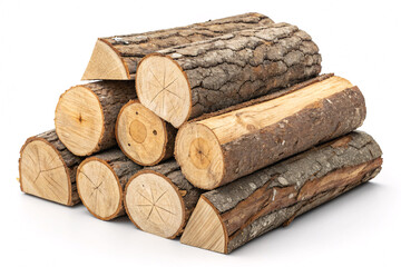Rustic firewood logs stacked, perfect for cozy winter nights by the fire, camping adventures, or home heating during colder months
