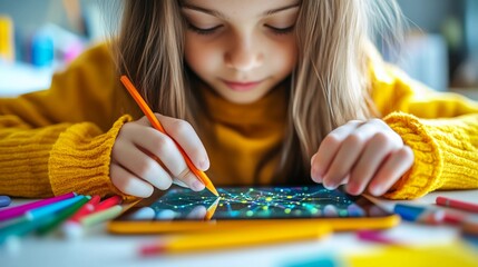 An educational app maps a student's unique knowledge journey through a personalized star chart.