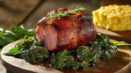 Gen Turbo flyby captures stunning views of a delicious meal with kale and corn
