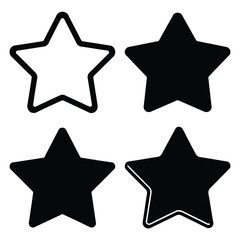 christmas cookie star silhouette clipart set