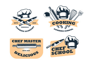 cooking logo and labels design
