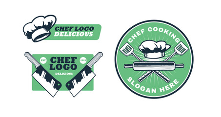 cooking logo and labels design