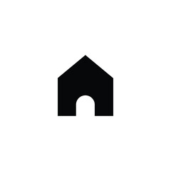 eps10 black Minimal home solid icon isolated on white background. web homepage symbol. vector website sign.
