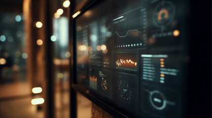 Futuristic Digital Dashboard Concept with Cozy High-Tech Interface and Soft Glowing Data Elements