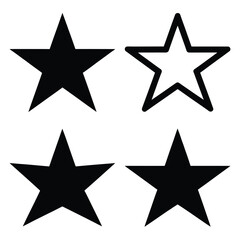 Obraz premium north star silhouette clipart set