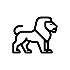 Fototapeta premium Lion simple outline illustration