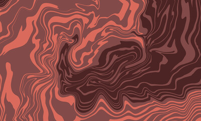 Caramel and chocolate pattern background. Abstract sauce liquid swirl texture. Creamy sweet waves.