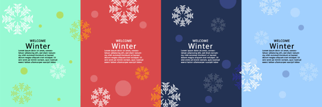 simple minimalist winter vector design illustration background with snowflake theme design. for banner, poster, social media, promotion. vector illustrations - Powered by Adobe