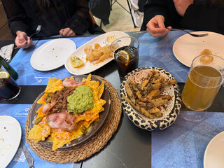 dinner in restaurant