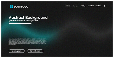 landing page,dark mode,minimalist dark theme design glowing cyan abstract background vector illustration concept template