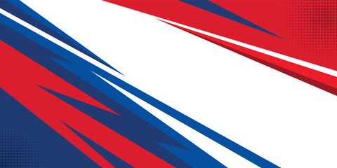 Modern Sporty Abstract Background with Dynamic Blue, Red, and Grey Angular Shapes, High-Speed Racing Lines, and Futuristic Geometric Elements for Decals, Wraps, Posters, n High-Energy Graphic Designs.