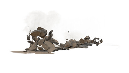 Ground Crack Photos with White Background