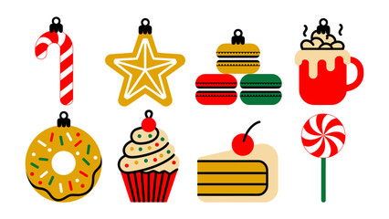 Festive Holiday Sweets: An array of delightful desserts and candies, capturing the spirit of celebration and the sweet tastes of the season.