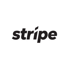Fototapeta premium Stripe logo in black and white