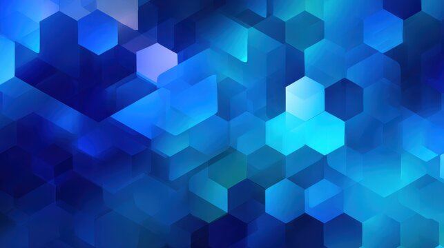 Dynamic Blue Hexagon Geometric Shapes Abstract Pattern