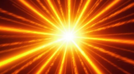 Obraz premium A vibrant, energetic explosion of light rays emanating from a brilliant central point, creating a dynamic and powerful visual effect.