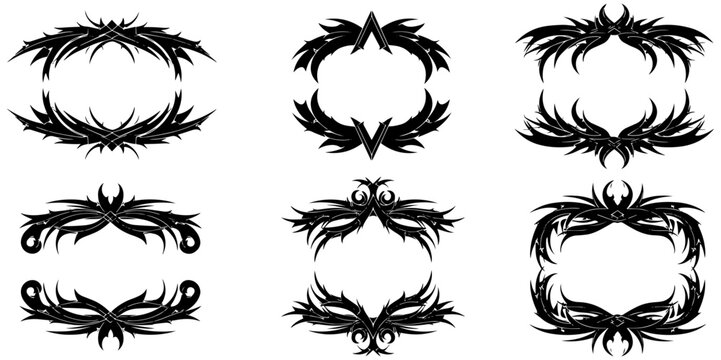 Elegant decorative frames with floral swirls, perfect for invitations and monograms