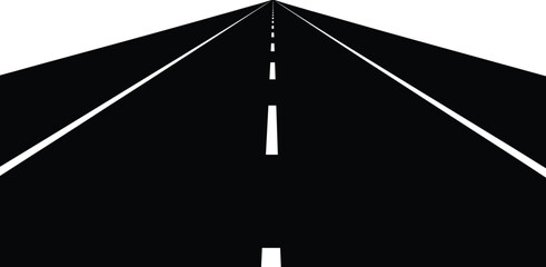 Black and white vanishing point perspective of a road, road, asphalt, black and white, perspective, vanishing point, highway, street, driving, transportation, journey, direction, straight, empty, no p