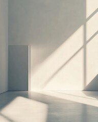 Minimalist Interior with Sunlight and Shadows