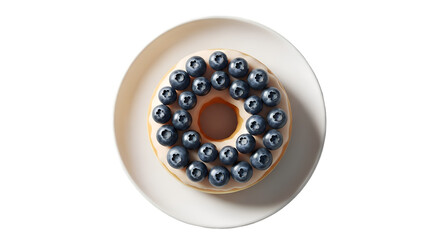 Obraz premium Cream-Filled Donut with Chocolate Center and Sprinkles – Fresh Baked Bakery Snack Photo