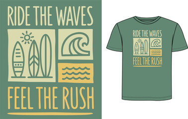 Surfing T Shirt Design
