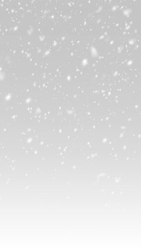 Falling snow, light snowfall, snowflakes, Snow flakes, snow background. Bokeh lights 9:16 vector file 