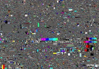 Chaotic Pixel Array - Digital Noise Abstract Background Visualization