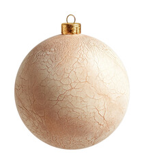 PNG Elegant cracked texture Christmas ornament.