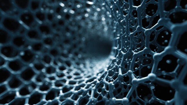 Abstract molecular structure 3D render science