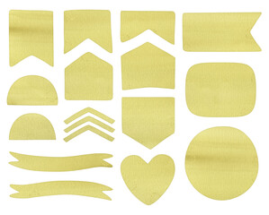 Collection of Olive Watercolor Shapes, geometric forms and  design elements.