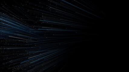 High-speed light trails effect wavy light lines neural network. Abstract digital technology background. Futuristic high-tech innovation, Network connection, AI communication big data machine learning, - Powered by Adobe