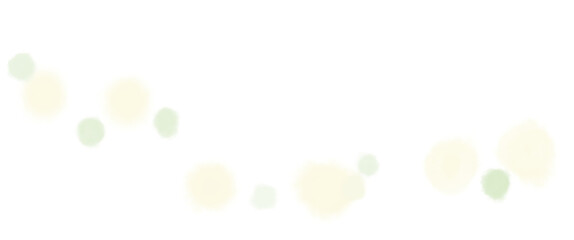 淡い緑や黄色の滲んだかわいいドットあしらい素材	