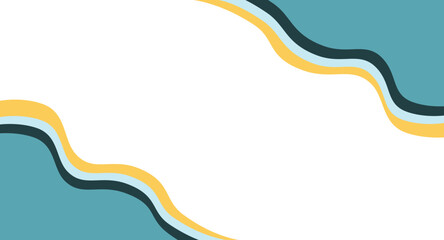 Abstract vector waves in yellow and blue tones, modern fluid background.