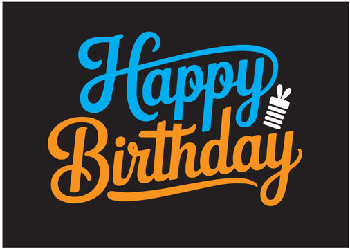 happy birthday typography