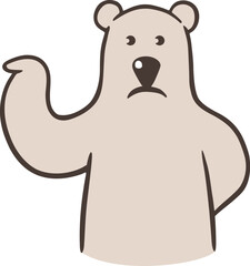 Funny bear pointing