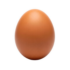 Essential protein source, single fresh brown chicken egg isolated isolated on transparent background