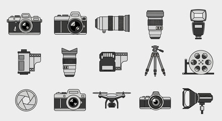 Creative professionals capture stunning visuals with diverse photography gear including cameras, lenses, drones, and lighting